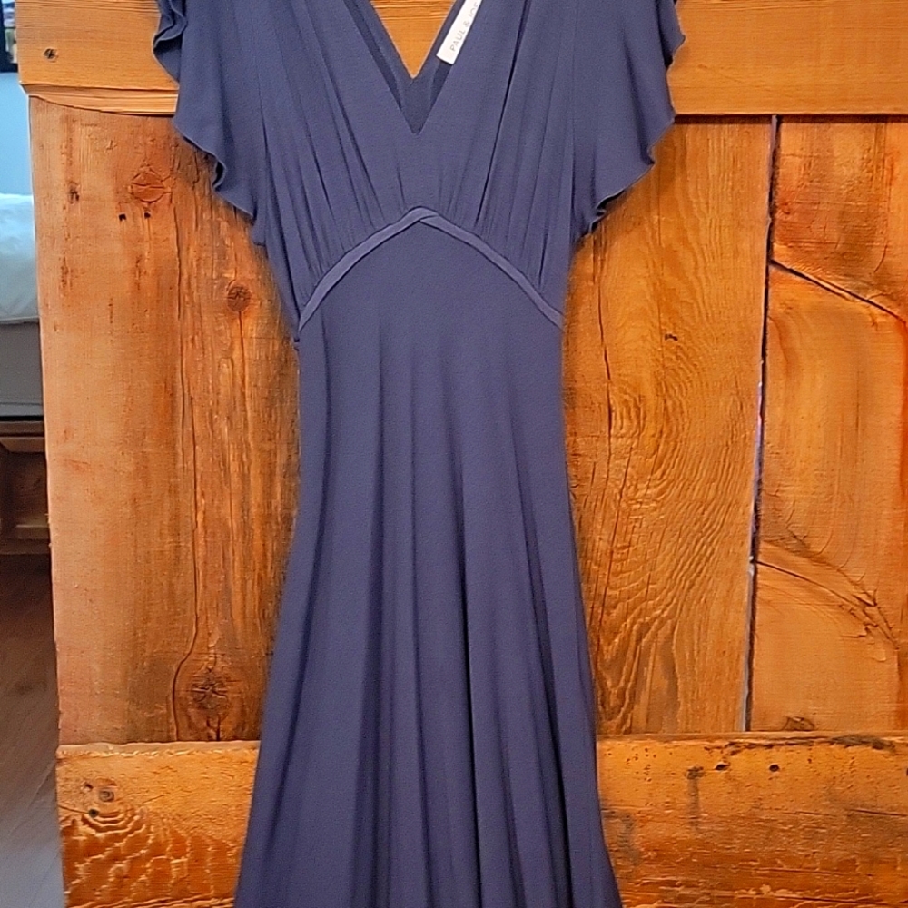 XS Deep purple mid calf dress